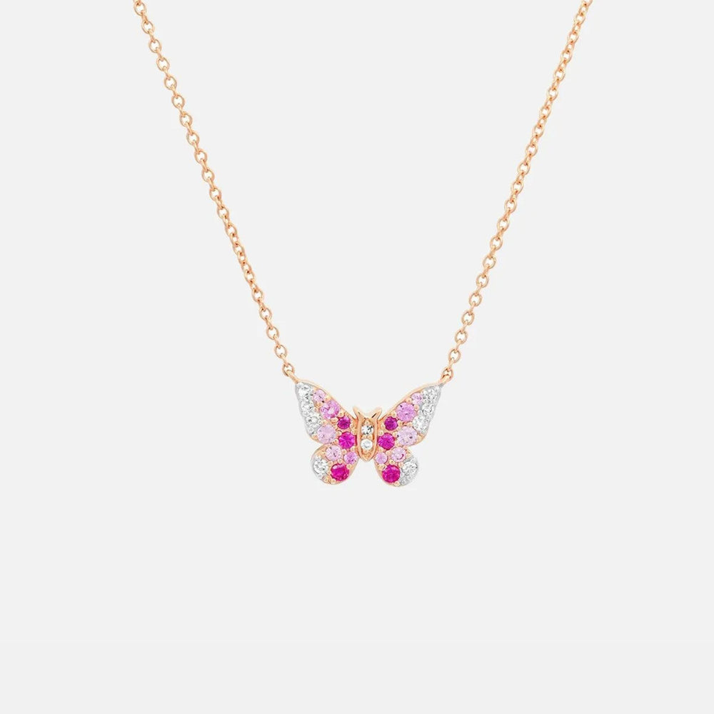 Mini Ombré Butterfly Necklace by Eriness - At Present Jewelry