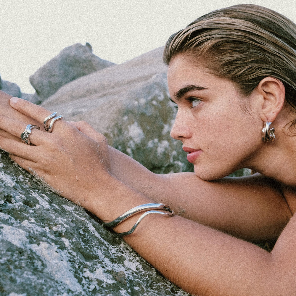 It Comes in Waves Bangle Set by Anita Berisha - At Present Jewelry