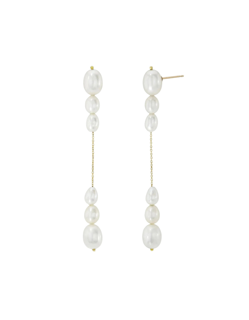 Lucia Graduated Earrings, White by White/Space - At Present Jewelry