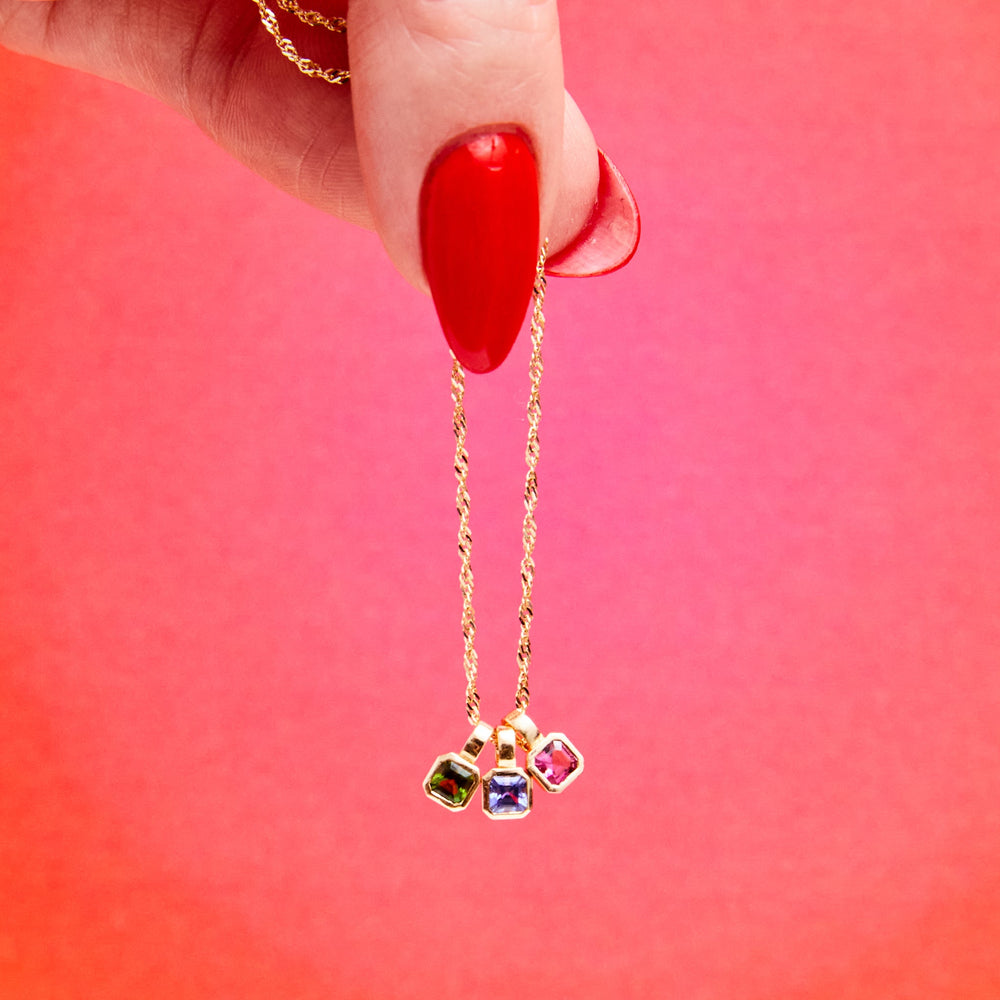 Petite Dahlia Asscher Charm by Ariel Gordon Jewelry - At Present Jewelry