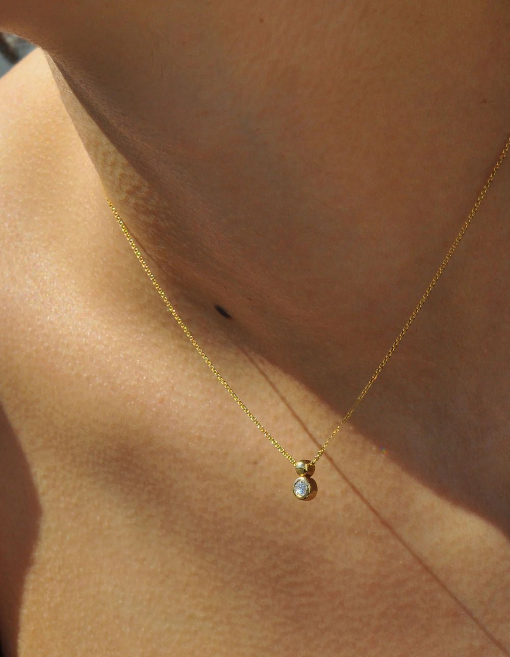 Solo Necklace, Birthstone by White/Space - At Present Jewelry