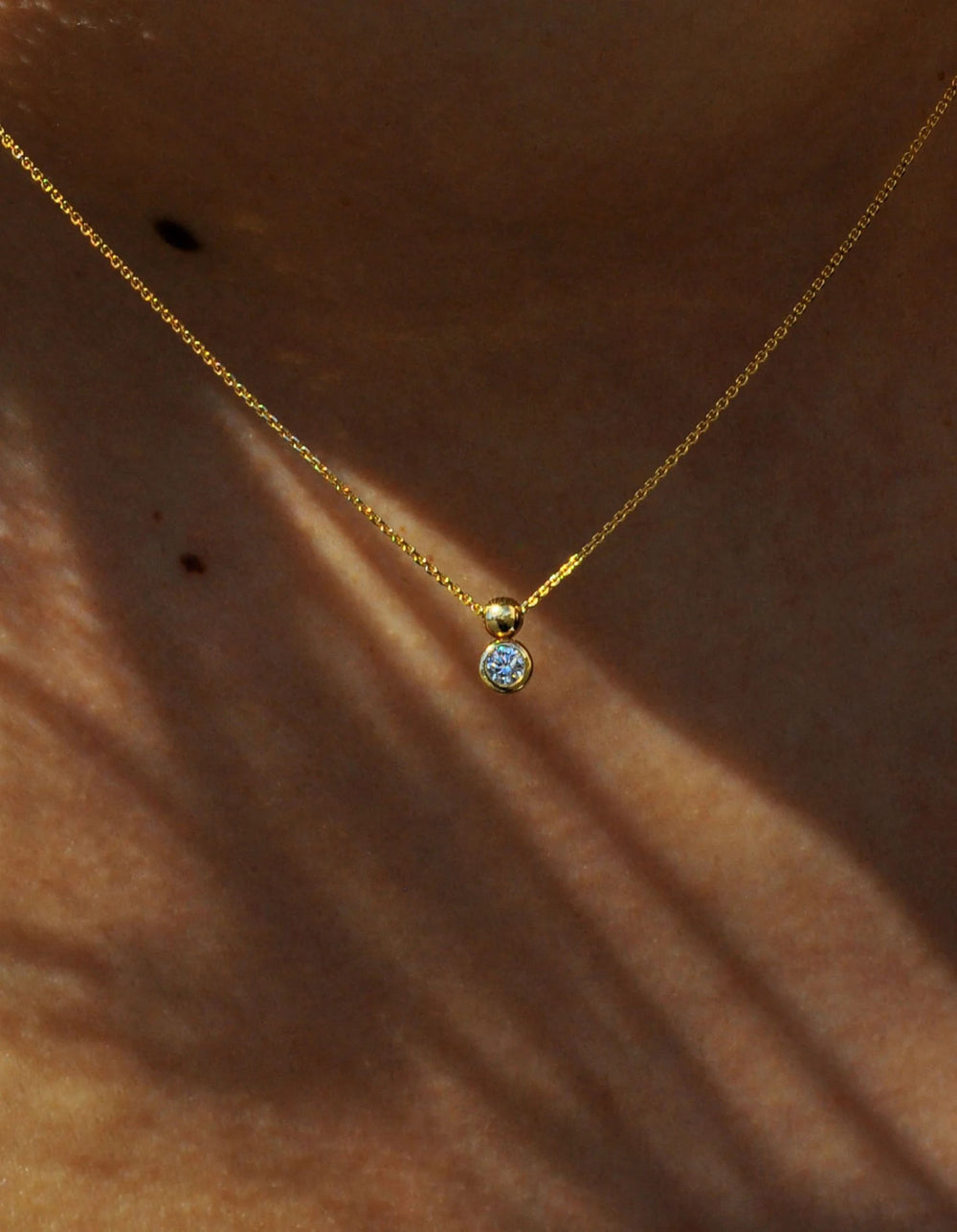 Solo Necklace, Birthstone by White/Space - At Present Jewelry