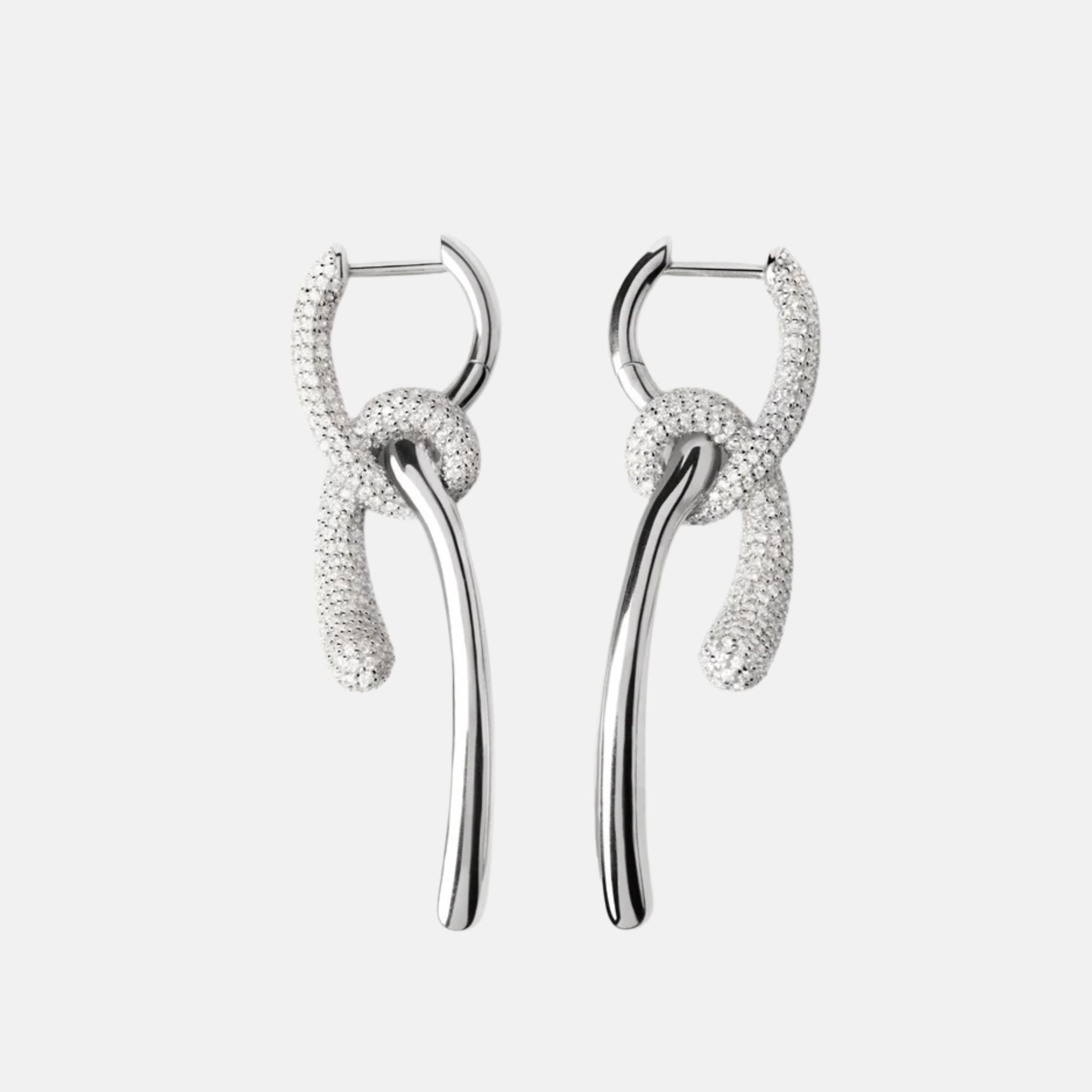 Pavé Twist Hoops by PDPaola - At Present Jewelry