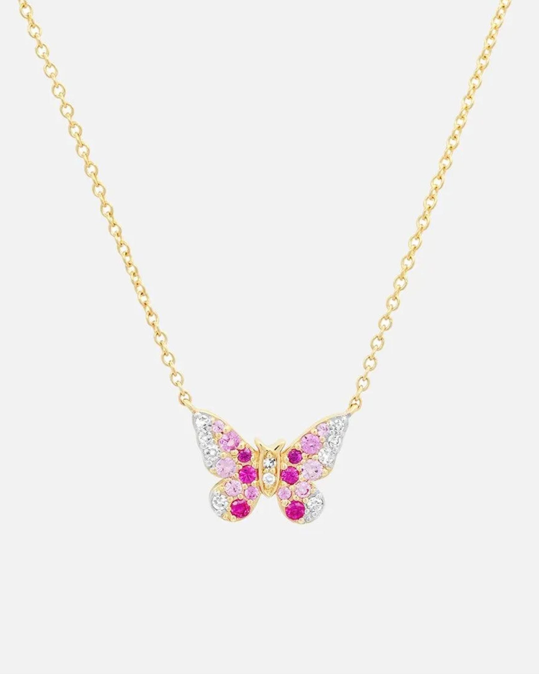 Mini Ombré Butterfly Necklace by Eriness - At Present Jewelry