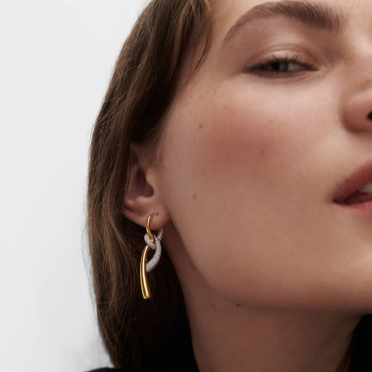 Pavé Twist Hoops by PDPaola - At Present Jewelry