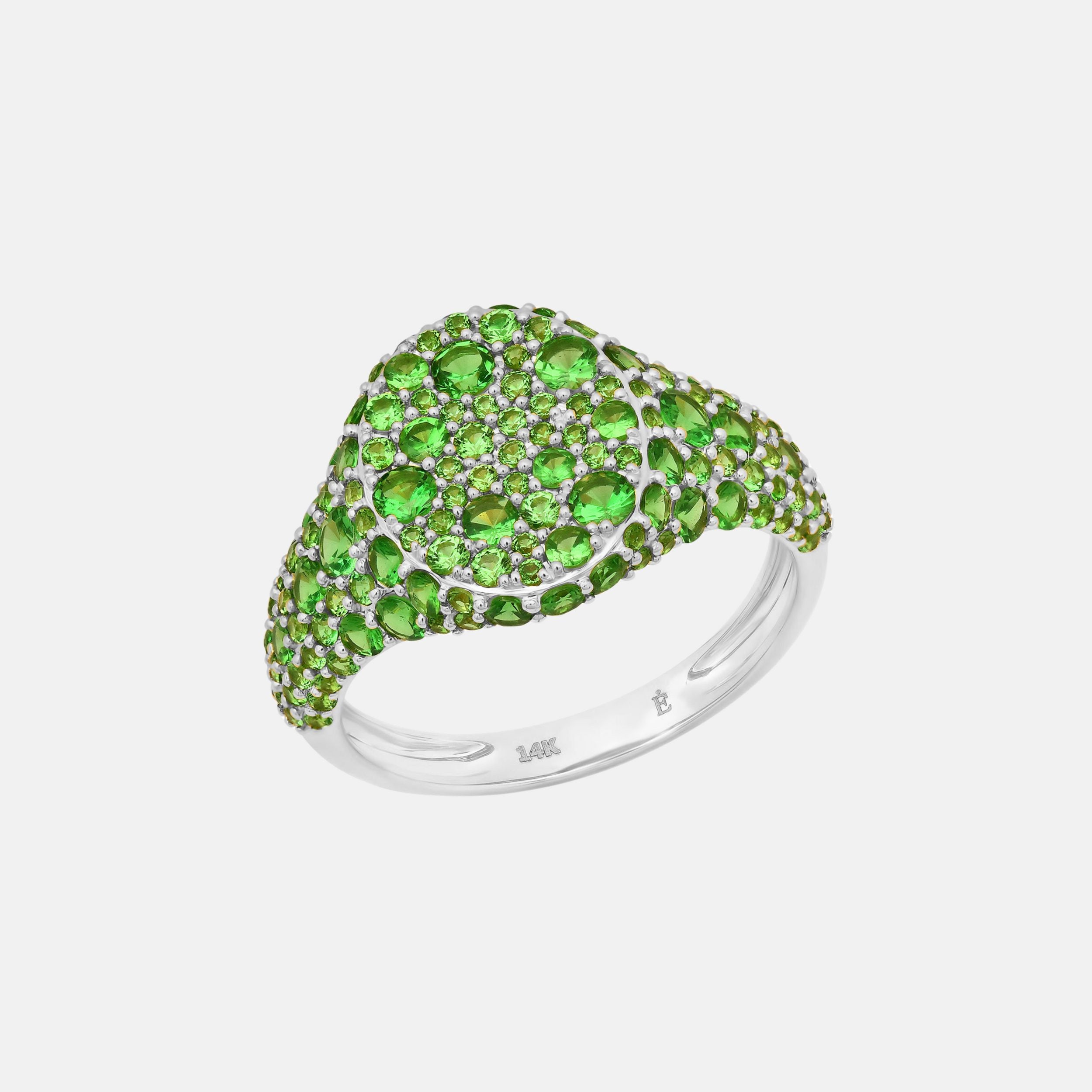 Encrusted Signet Ring by Eriness - At Present Jewelry