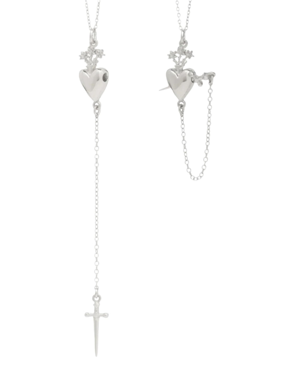 Sacred Heart Drop Pendant by Talon Jewelry - At Present Jewelry