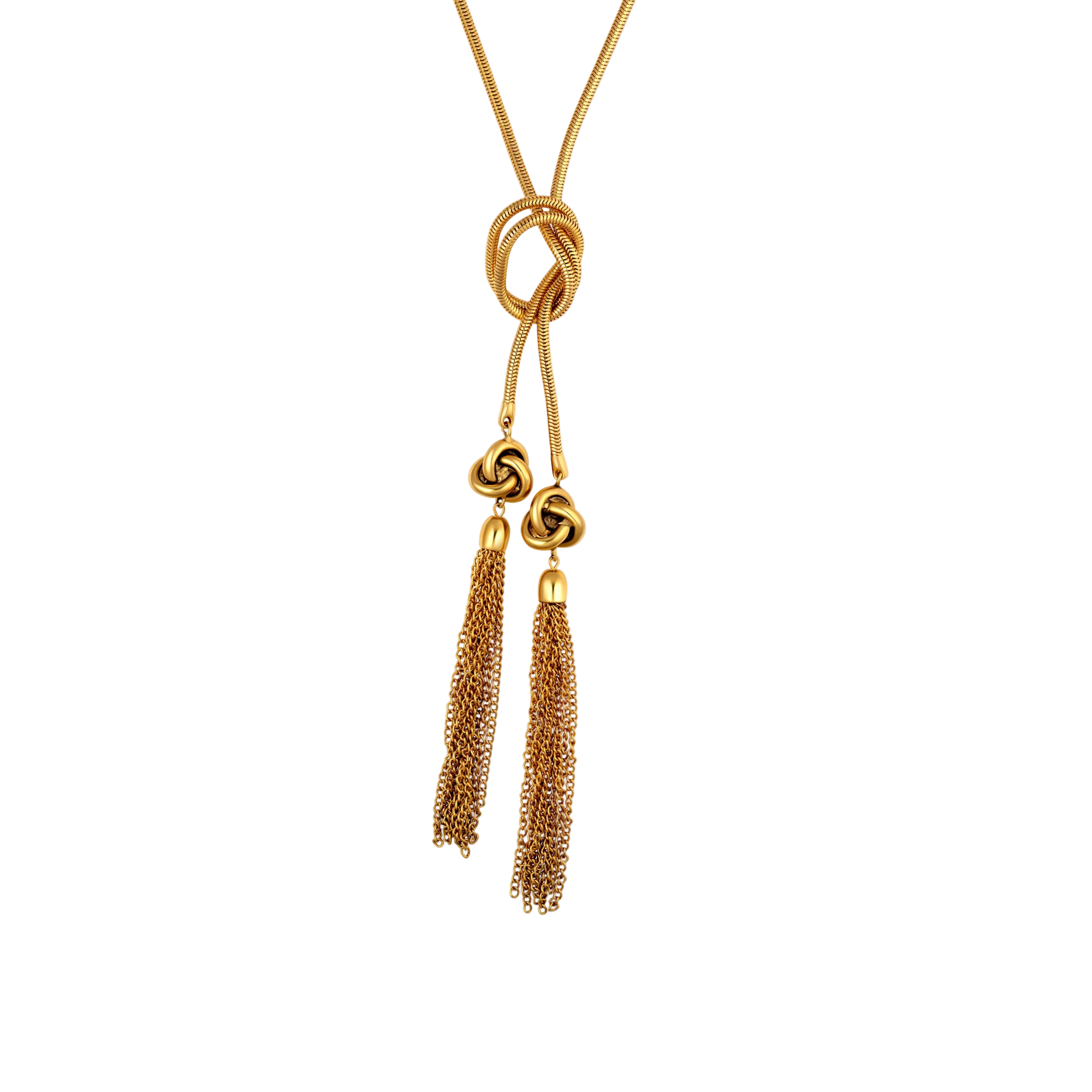 Tassel Knot Lariat by Christina Caruso - At Present Jewelry