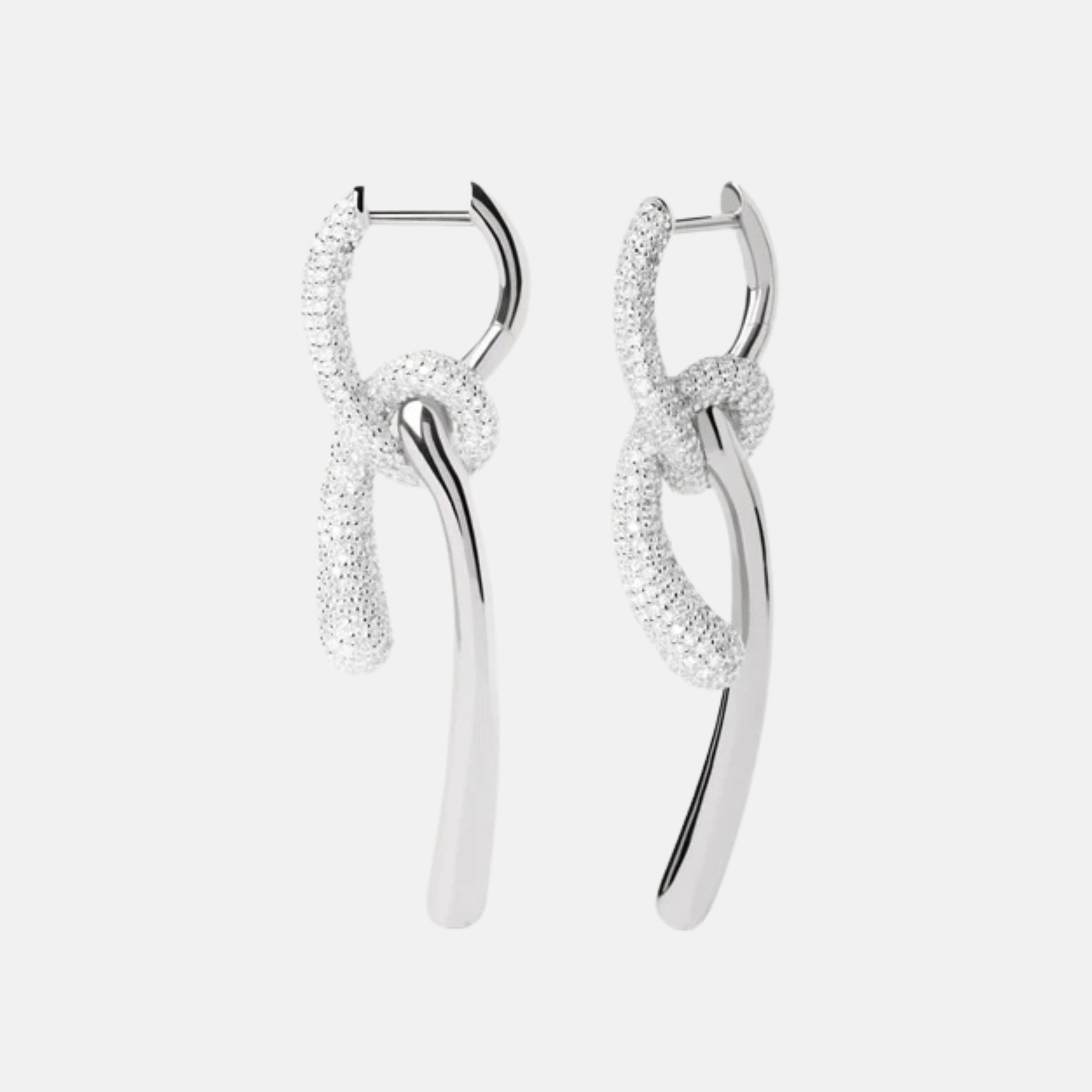 Pavé Twist Hoops by PDPaola - At Present Jewelry