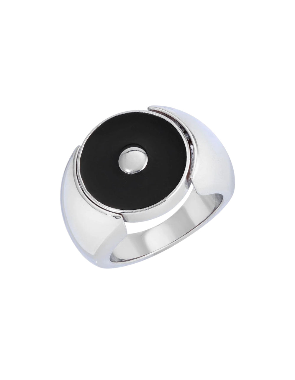 Reversible Black Bullseye Ring