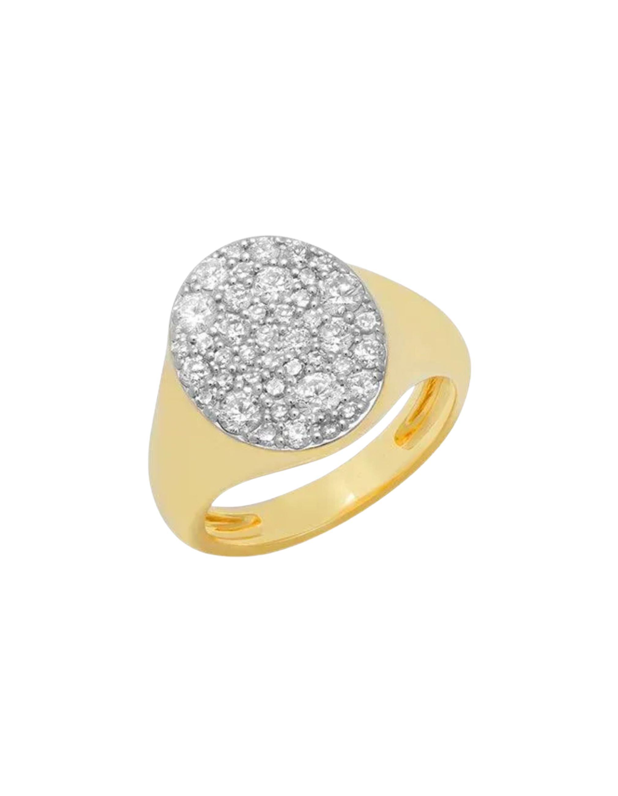 Diamond Signet Pinky Ring