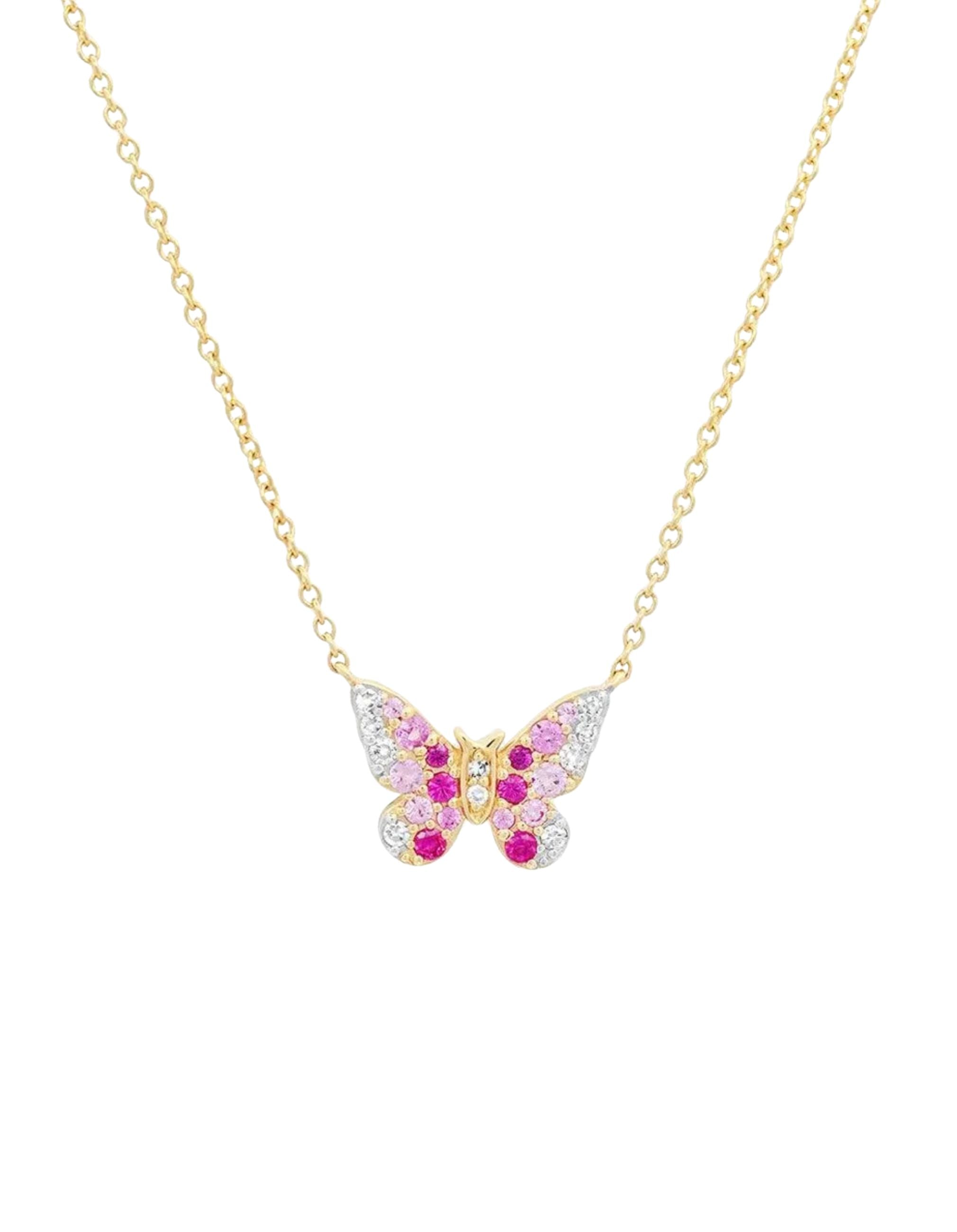 Mini Ombré Butterfly Necklace