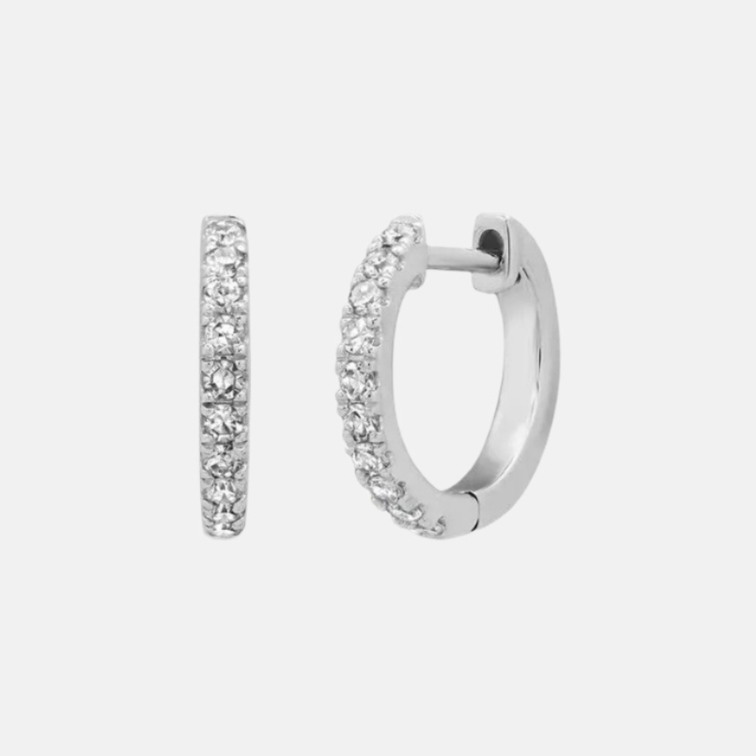 Standard Diamond Huggies by Eriness - At Present Jewelry