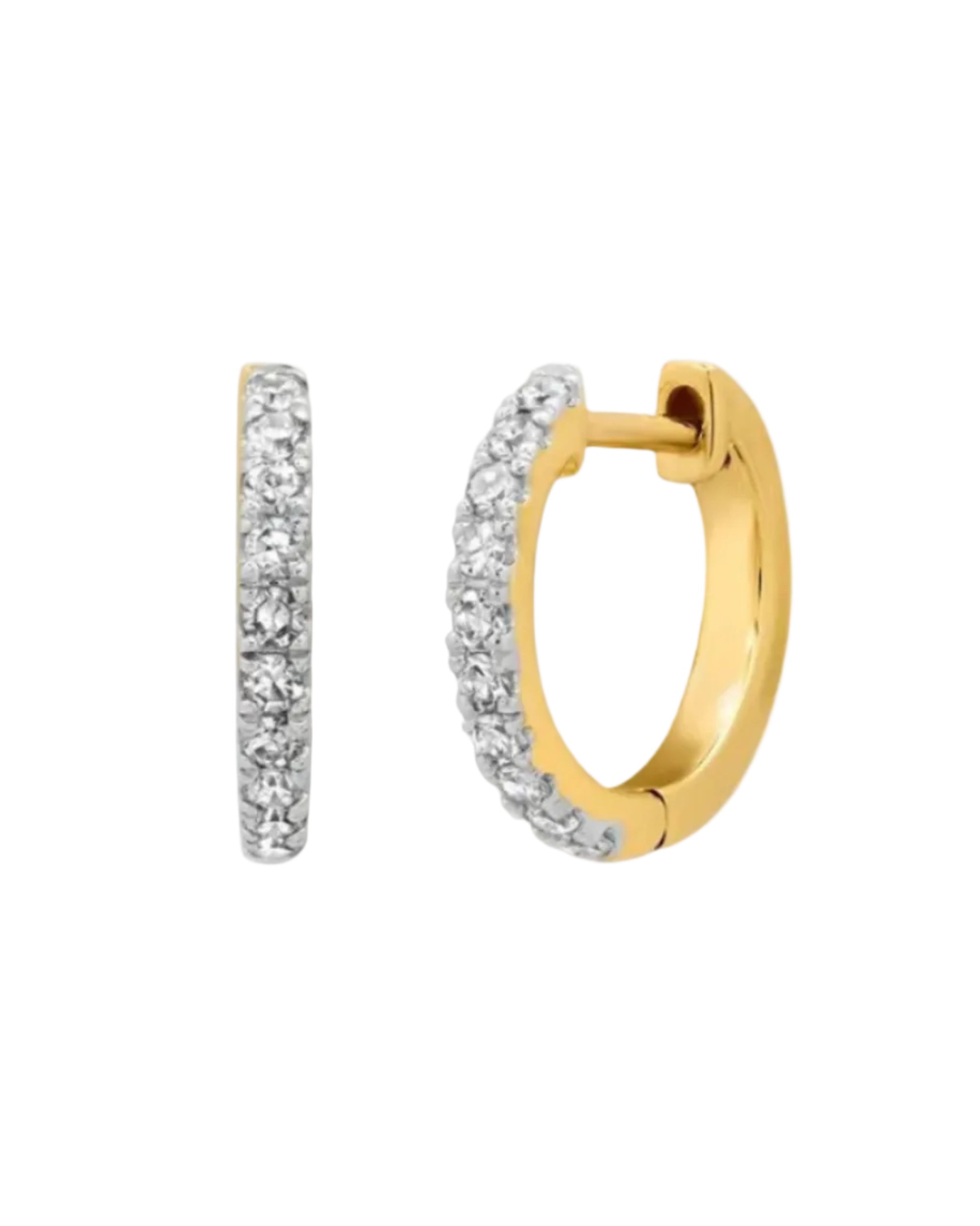 Standard Diamond Huggies by Eriness - At Present Jewelry