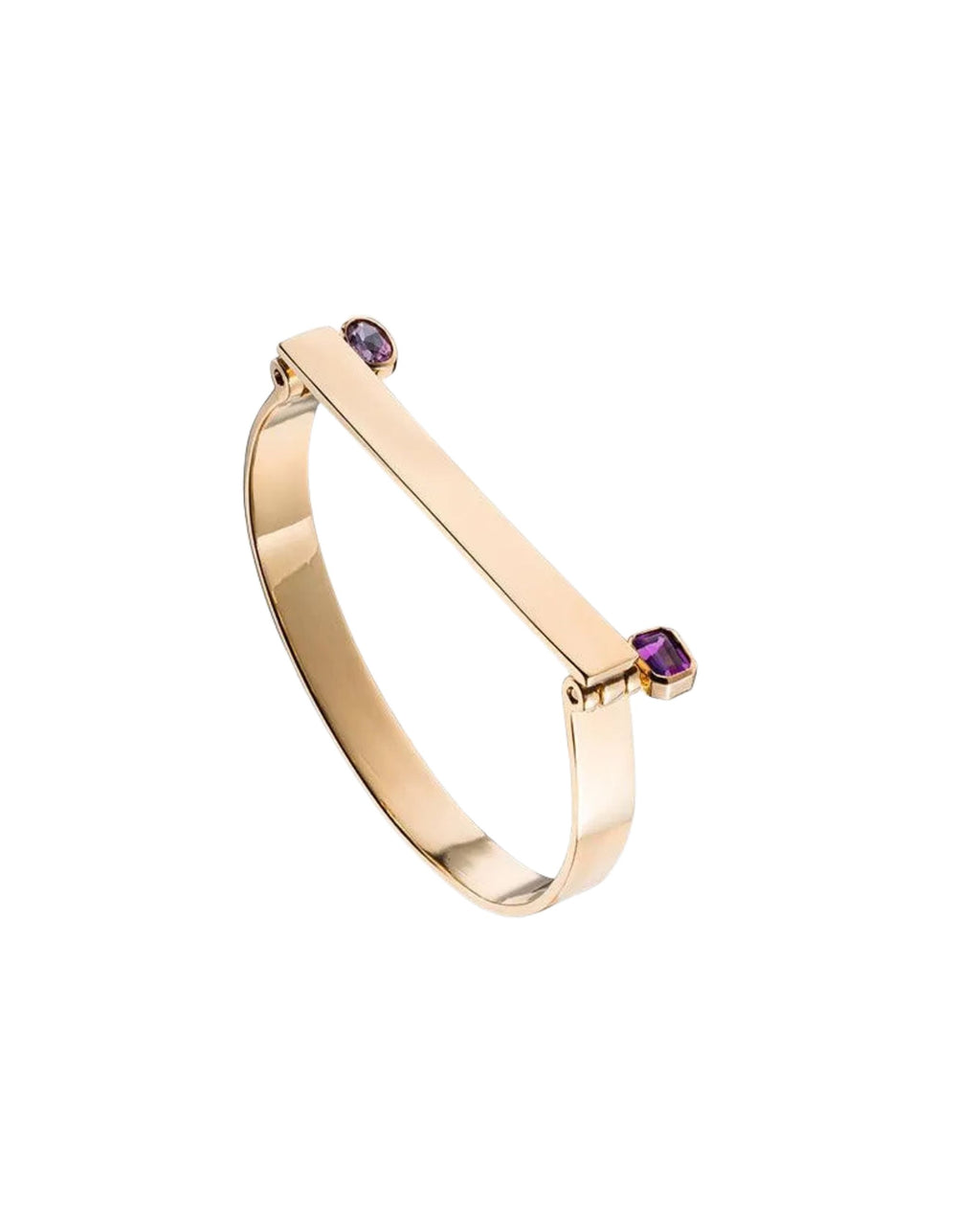 Double Screw Bangle in Yellow Gold