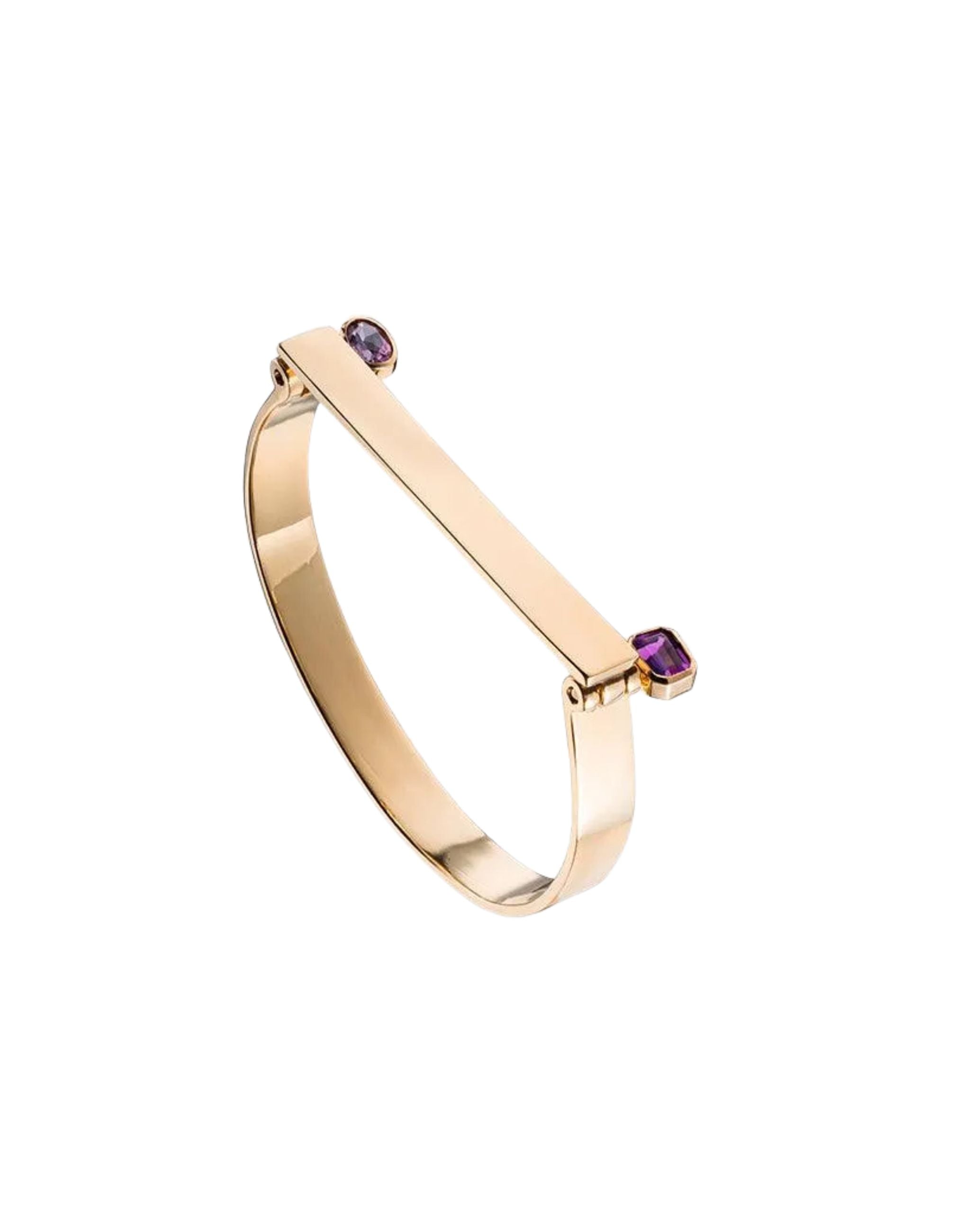 Double Screw Bangle in Yellow Gold