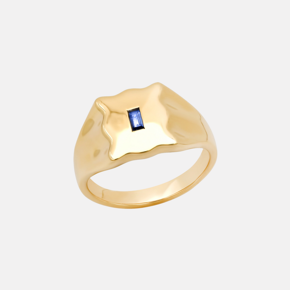 Baguette Form Signet Ring by Eriness - At Present Jewelry