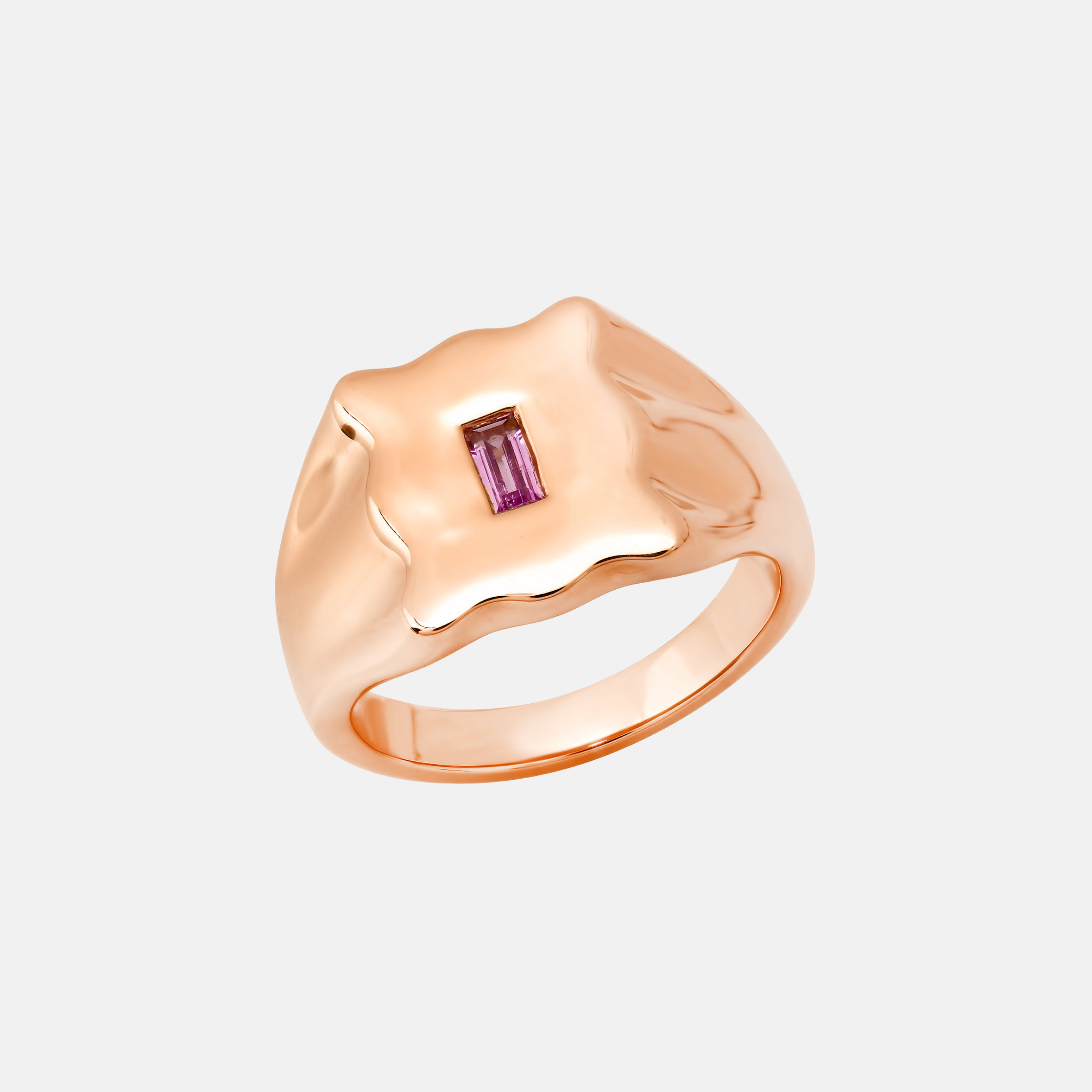 Baguette Form Signet Ring by Eriness - At Present Jewelry