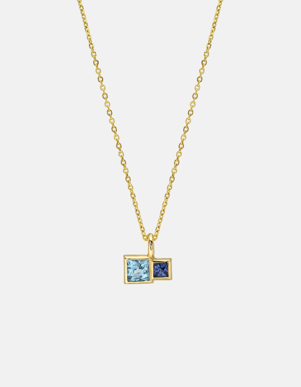 Blue Sapphire & Topaz Savoye Necklace by White/Space - At Present Jewelry
