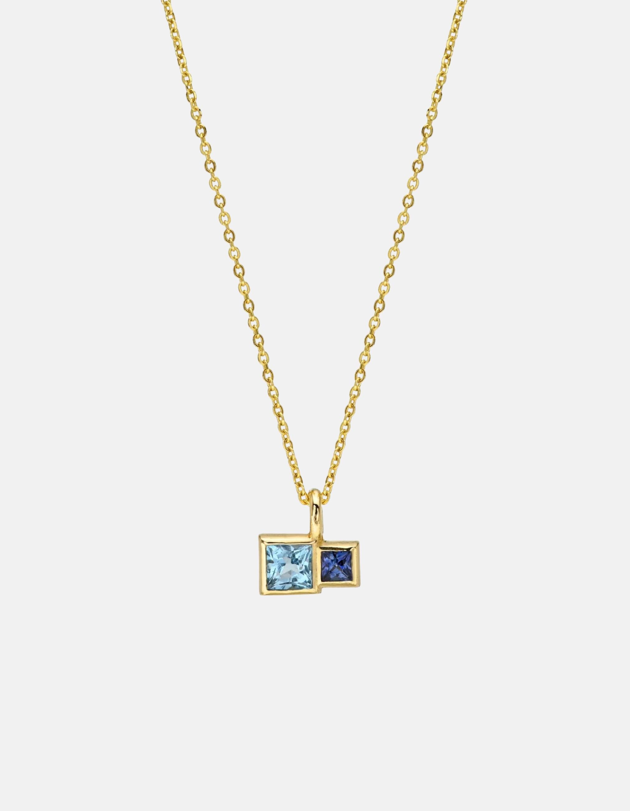 Blue Sapphire & Topaz Savoye Necklace by White/Space - At Present Jewelry