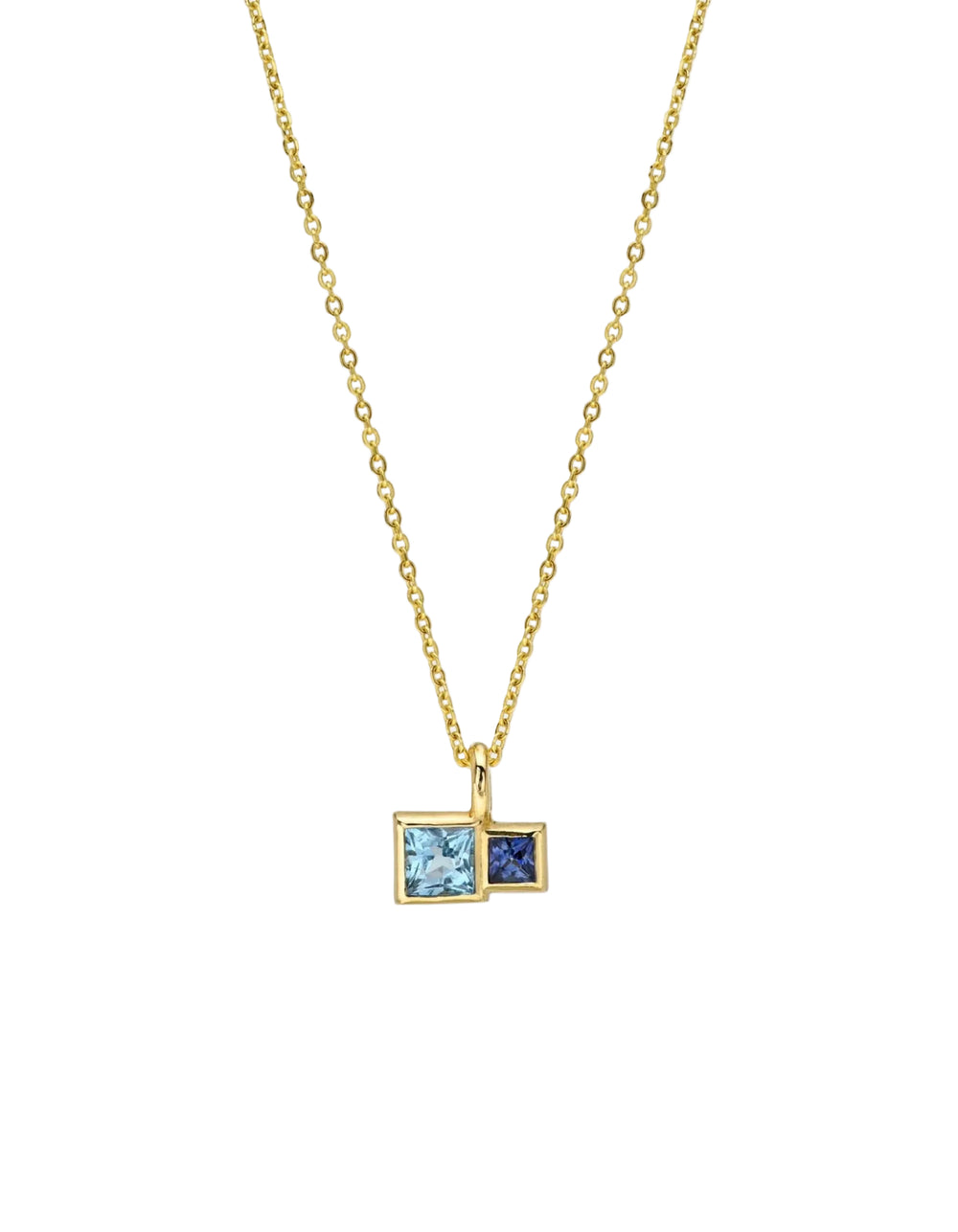 Blue Sapphire & Topaz Savoye Necklace by White/Space - At Present Jewelry