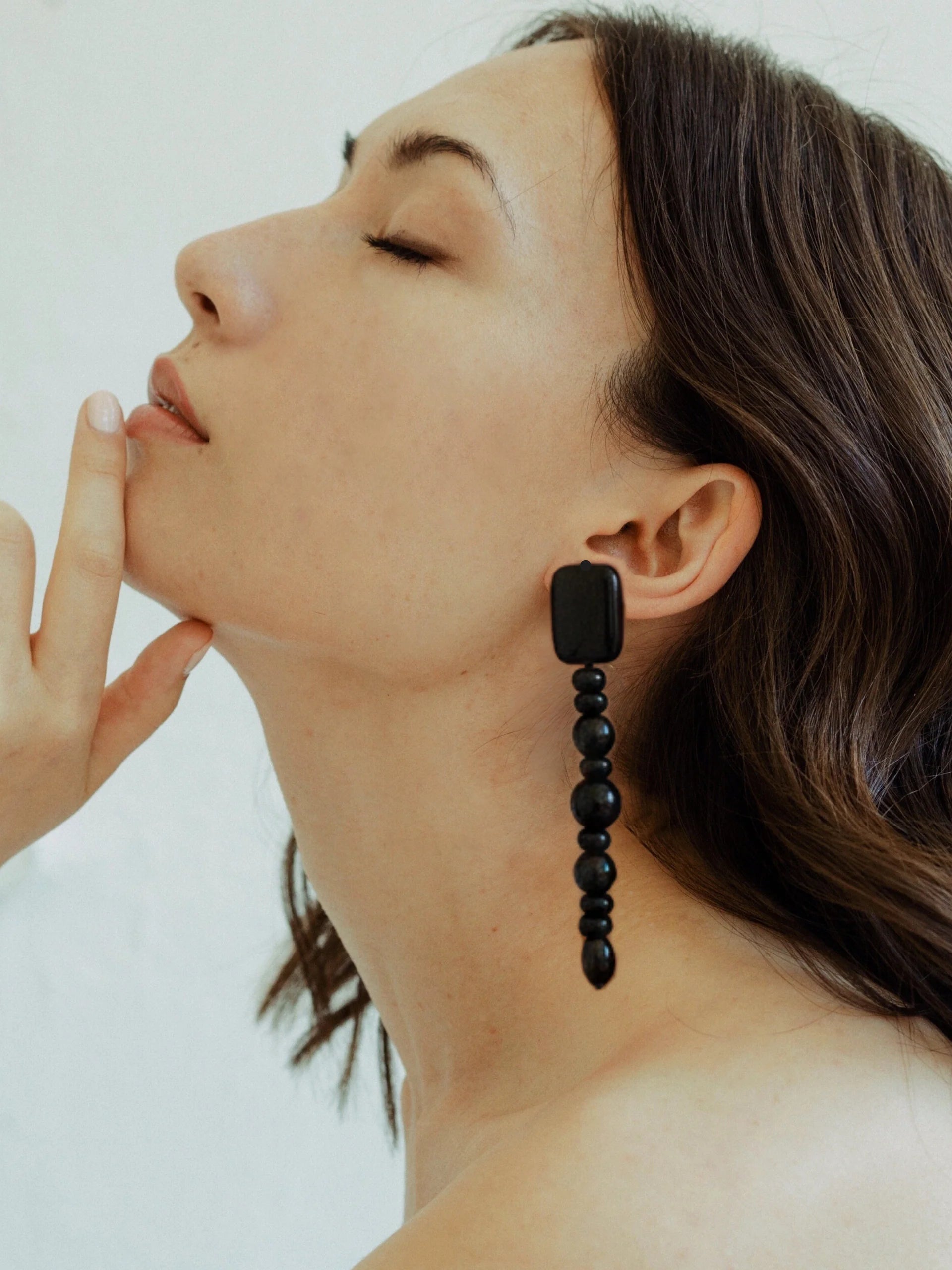 Noir Cascade Earrings
