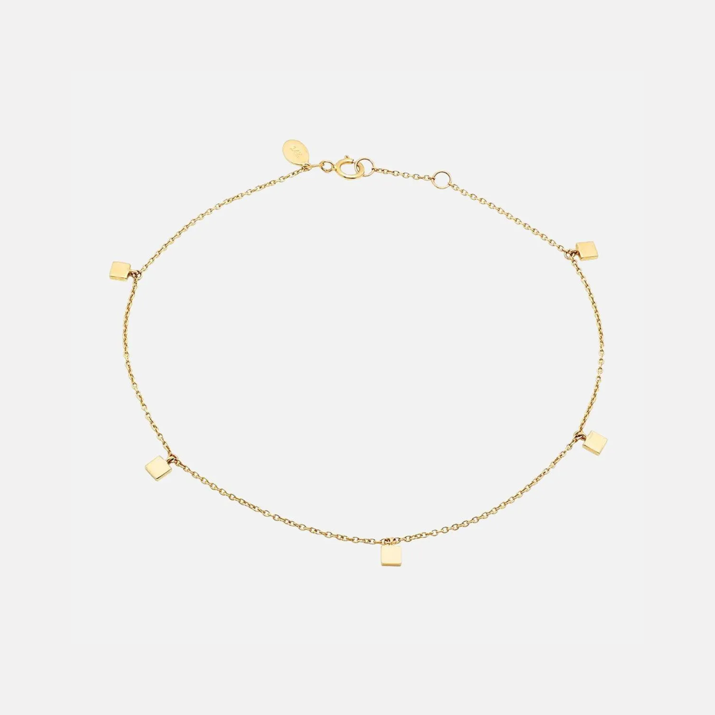 Mini Square Anklet by Eriness - At Present Jewelry