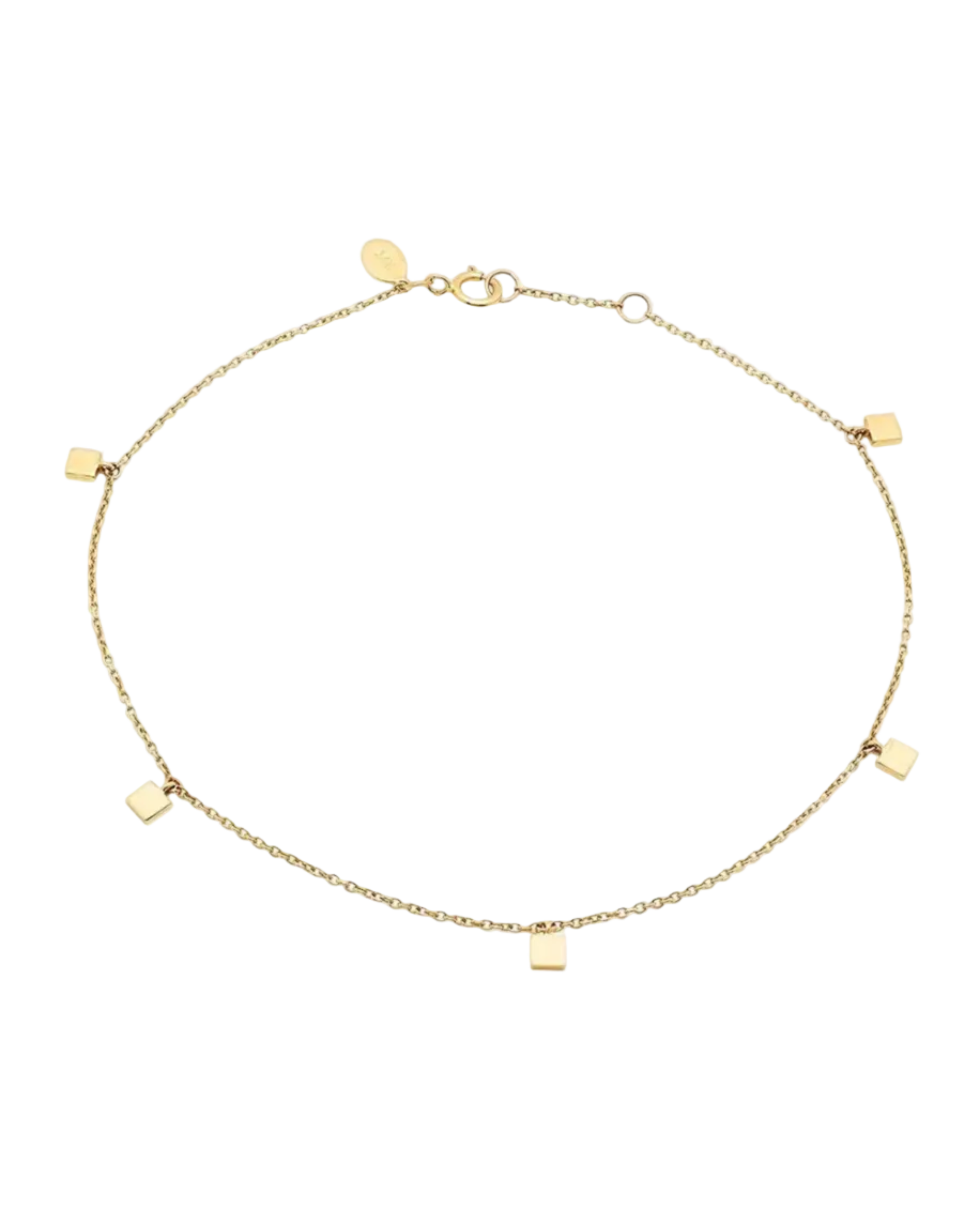 Mini Square Anklet by Eriness - At Present Jewelry
