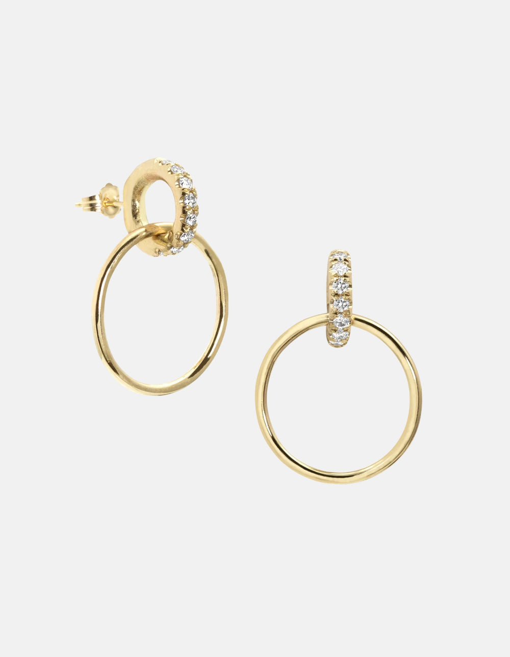 Petite Vita Pavé Hoops by White/Space - At Present Jewelry