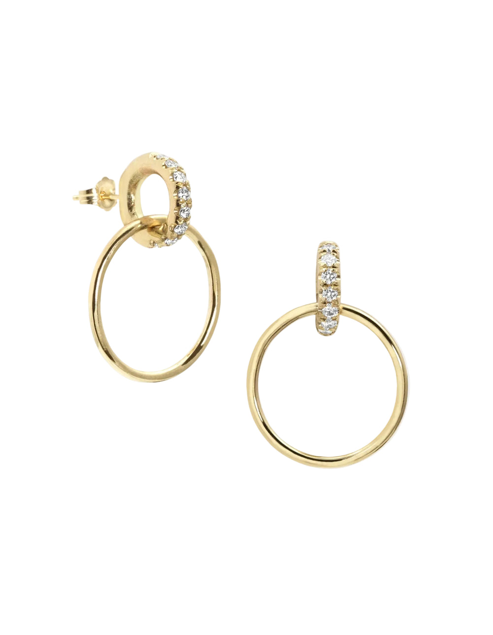 Petite Vita Pavé Hoops by White/Space - At Present Jewelry