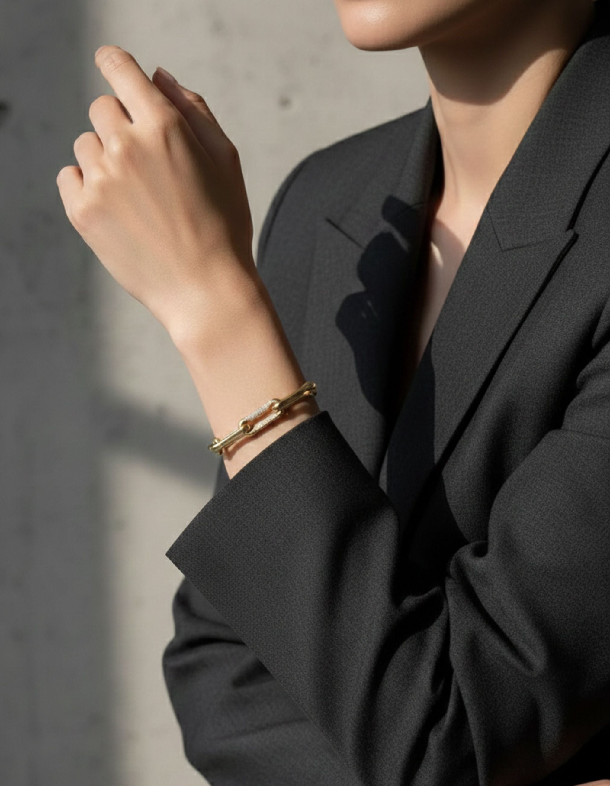 Milano Diamond Pinched Link Bracelet