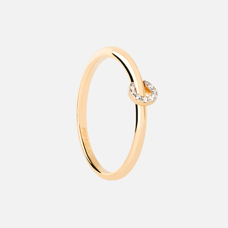 Diamonds and Gold Loop Ring by PDPaola - At Present Jewelry