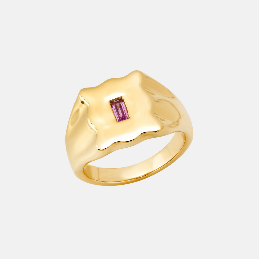 Baguette Form Signet Ring by Eriness - At Present Jewelry