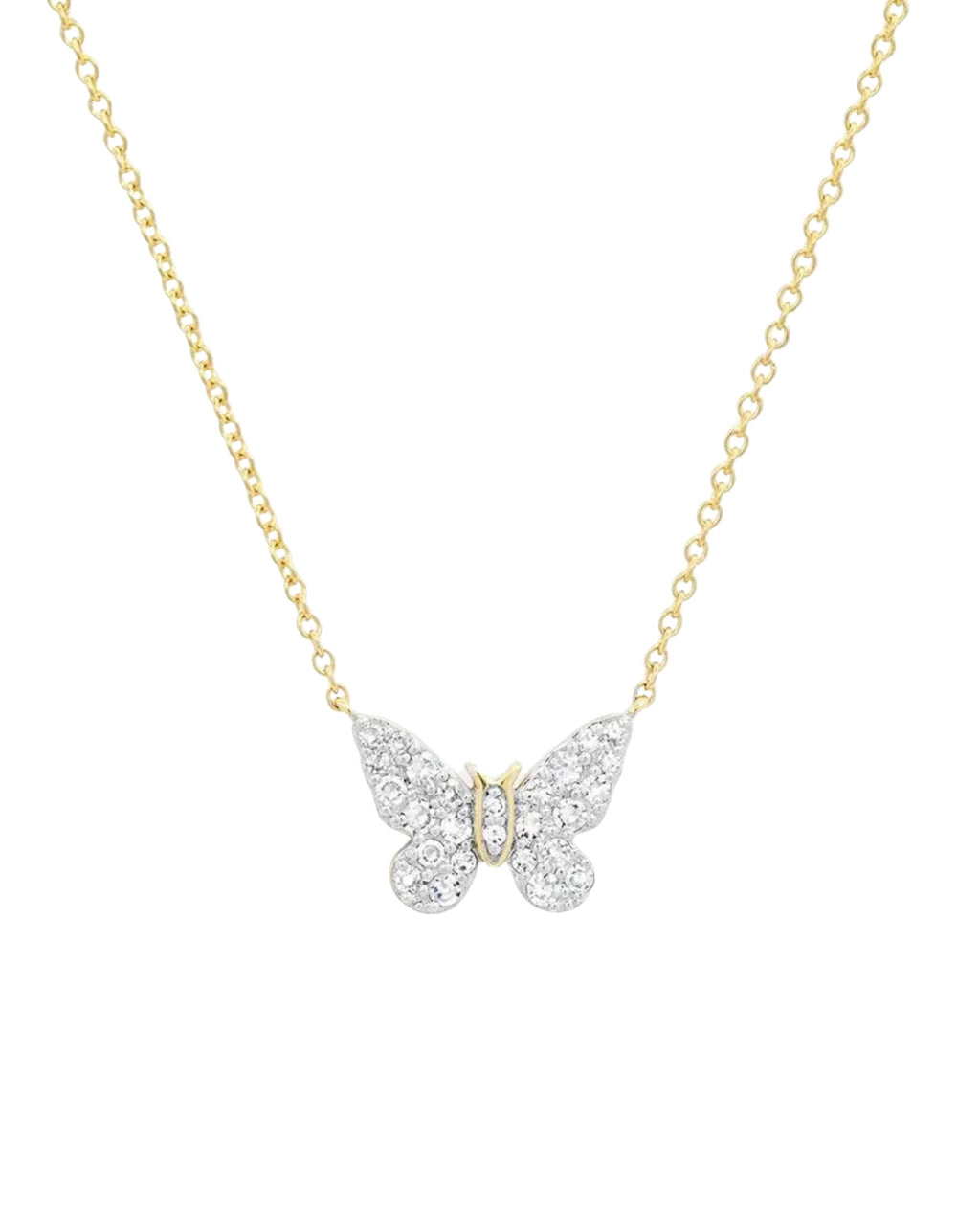Mini Diamond Butterfly Necklace
