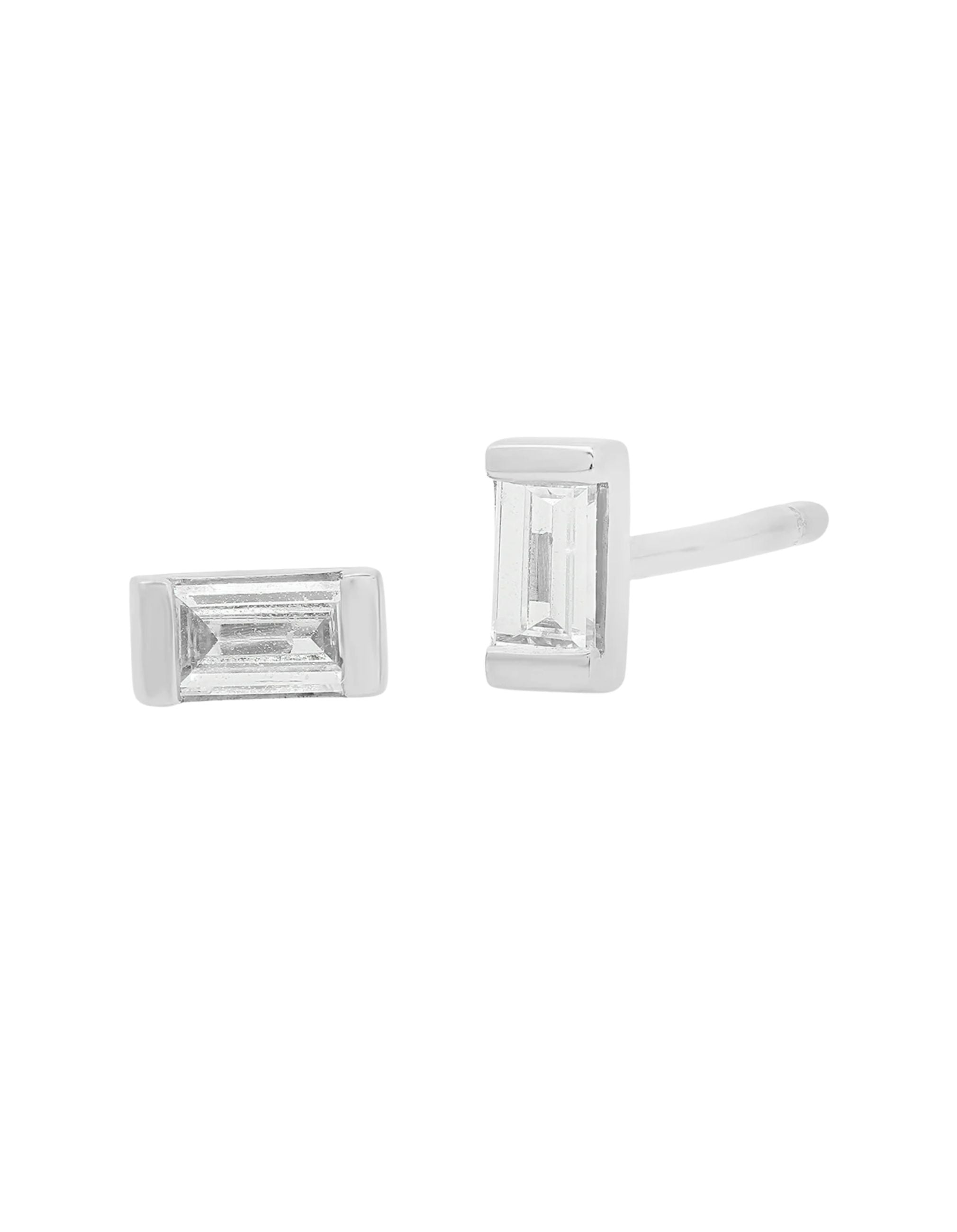 Diamond Baguette Studs