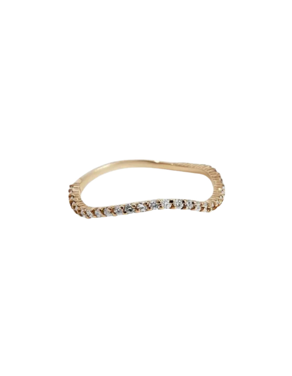 Pave Ocean Wave Diamond Band Ring