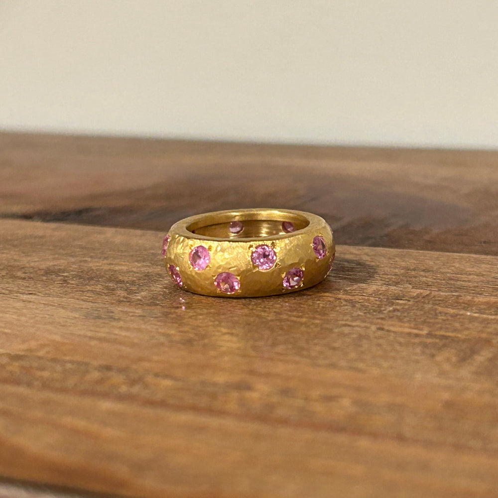 18k Leo Ring, Pink Sapphire by ELIBURCH - At Present Jewelry