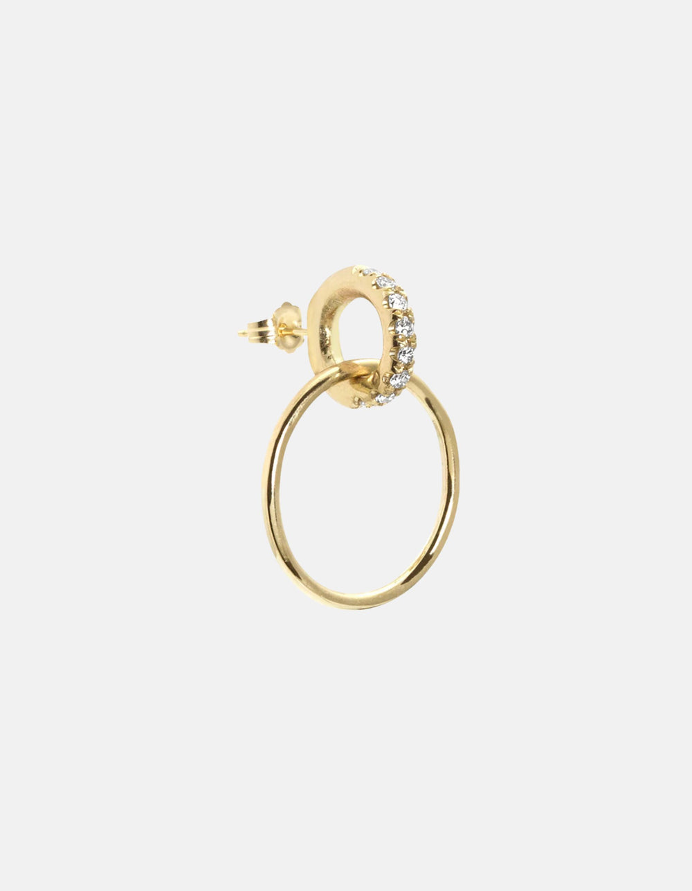 Petite Vita Pavé Hoops by White/Space - At Present Jewelry
