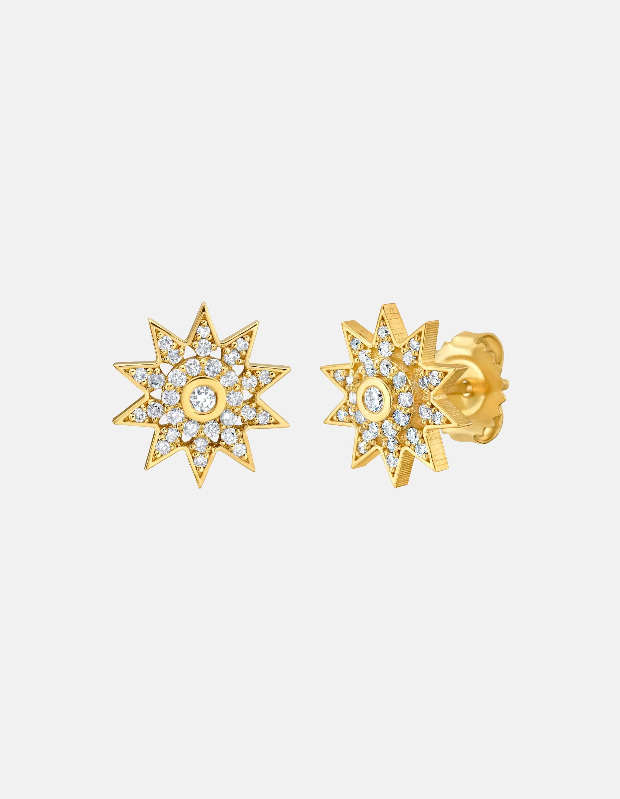 Lumière Diamond Star Post Back Earrings by Lionheart - At Present Jewelry