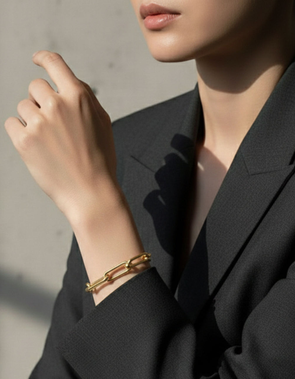 Milano Elongated Chunky Pinched Link Bracelet