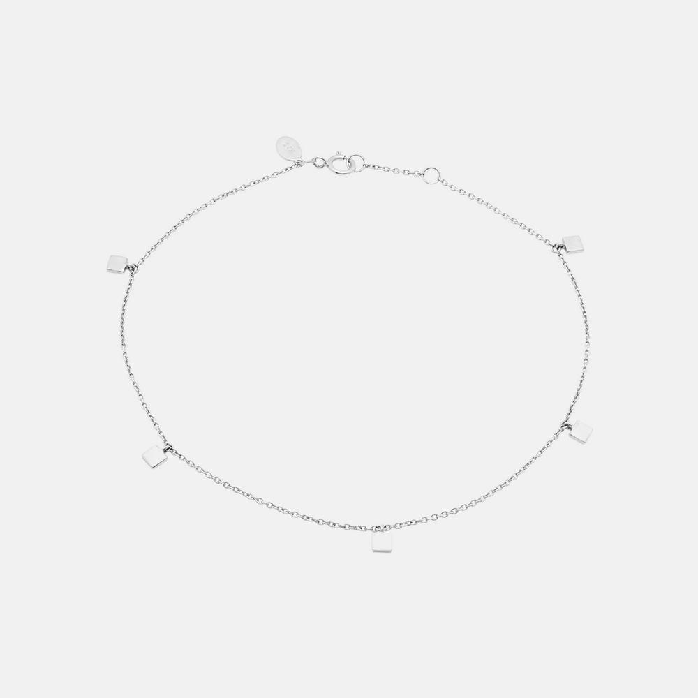 Mini Square Anklet by Eriness - At Present Jewelry