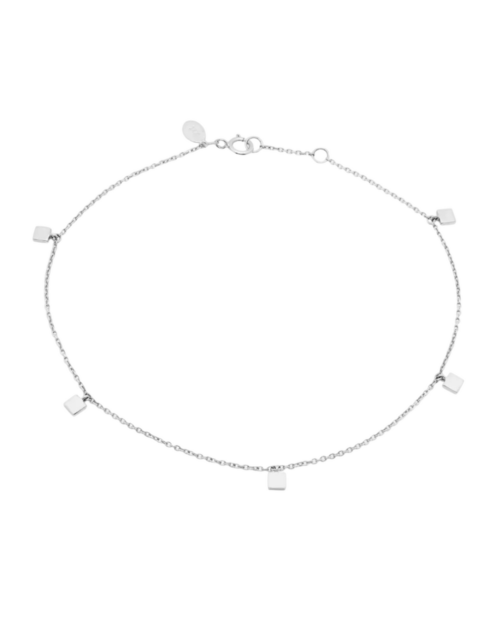 Mini Square Anklet by Eriness - At Present Jewelry