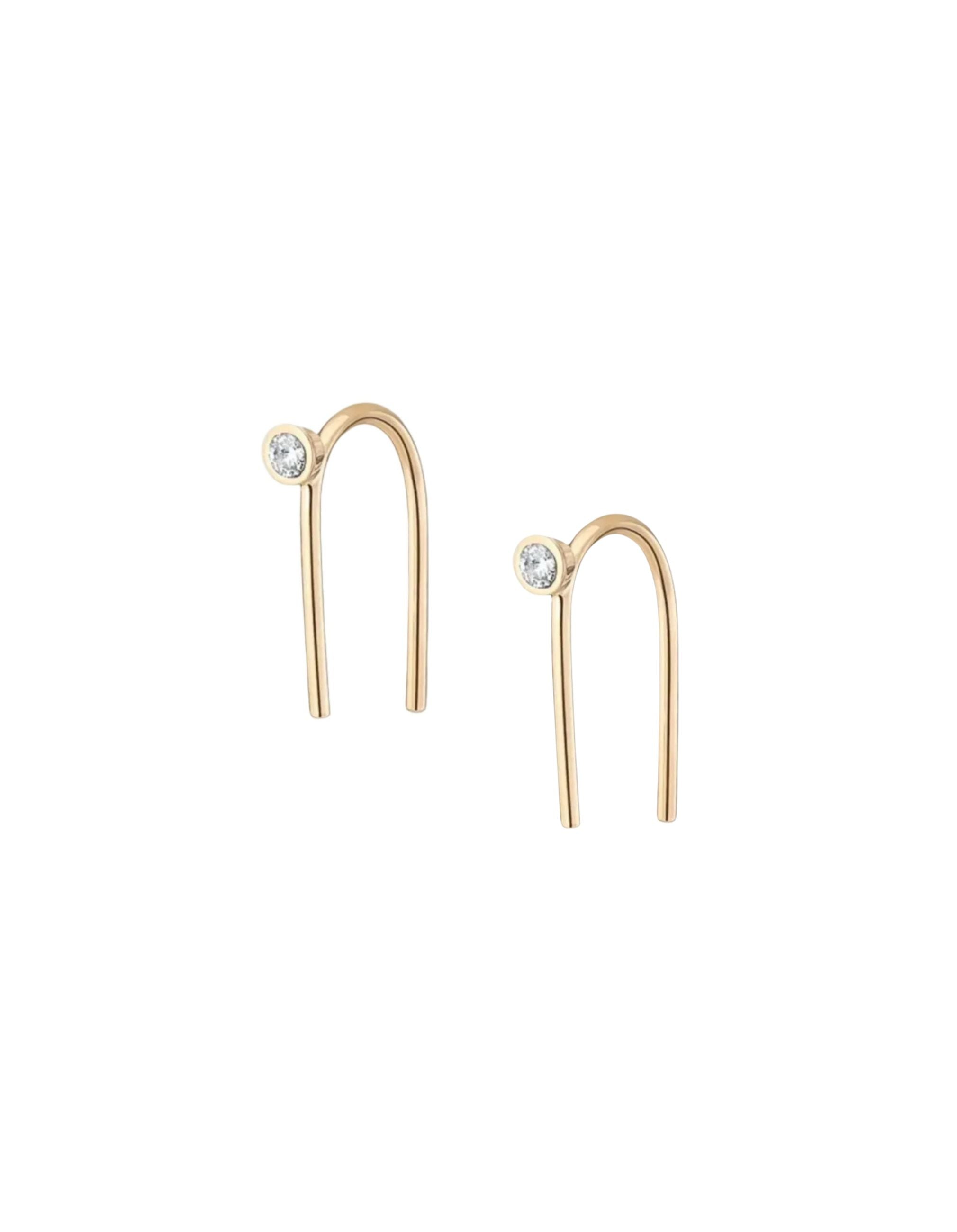 One Pointer Mini Thread Earrings