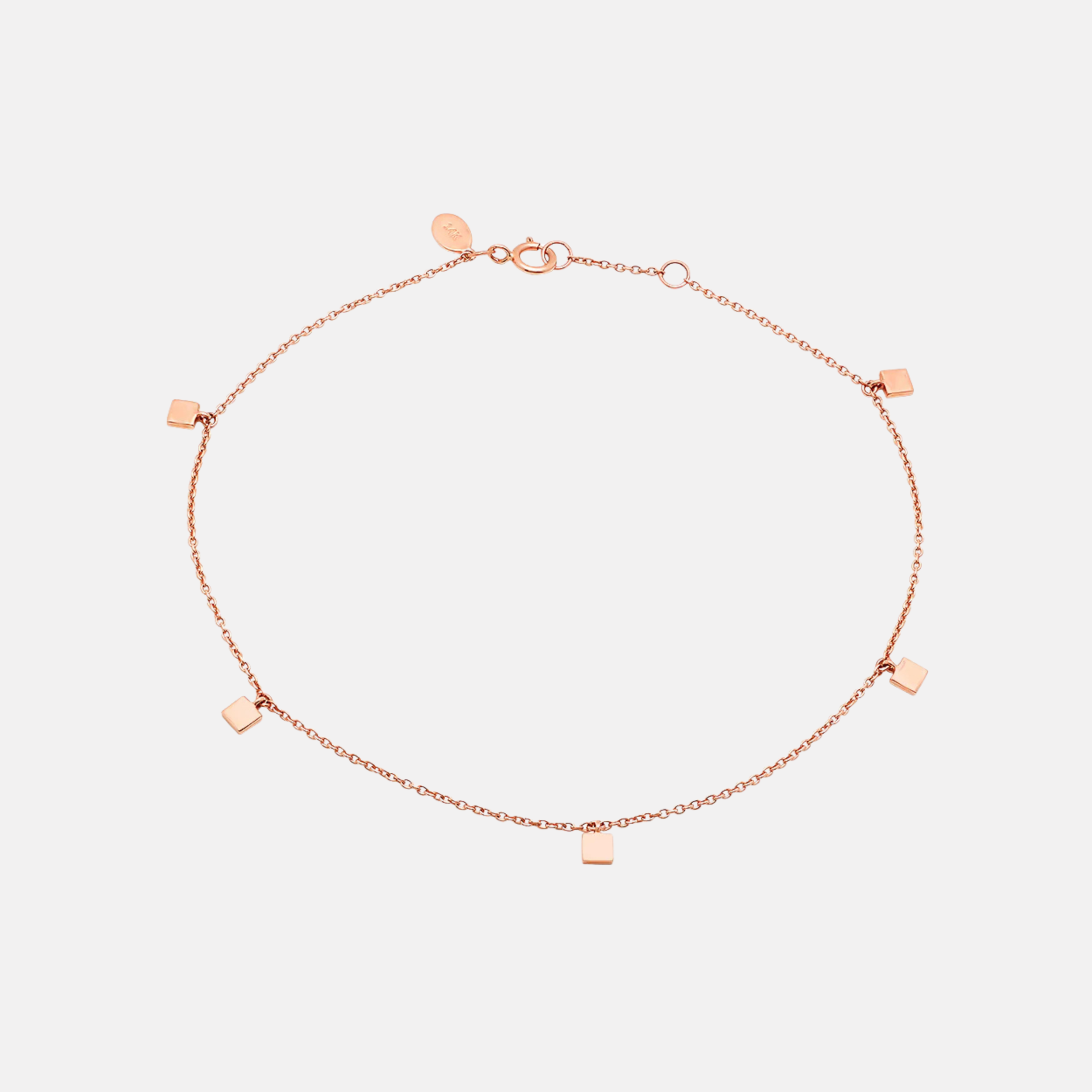 Mini Square Anklet by Eriness - At Present Jewelry