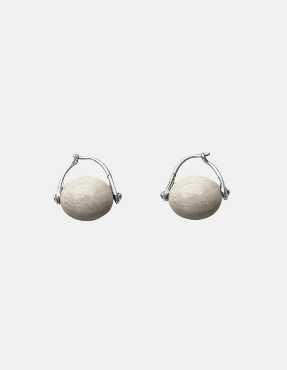 Stone Ellipse Earrings