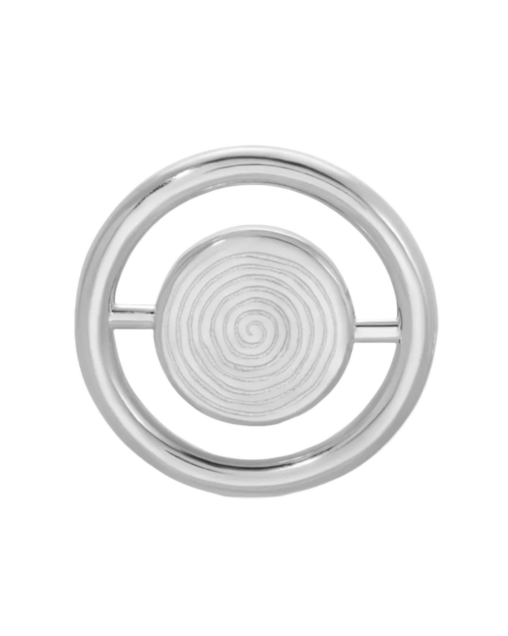 Reversible Bullseye Brooch, Silver by Monbouquette - At Present Jewelry