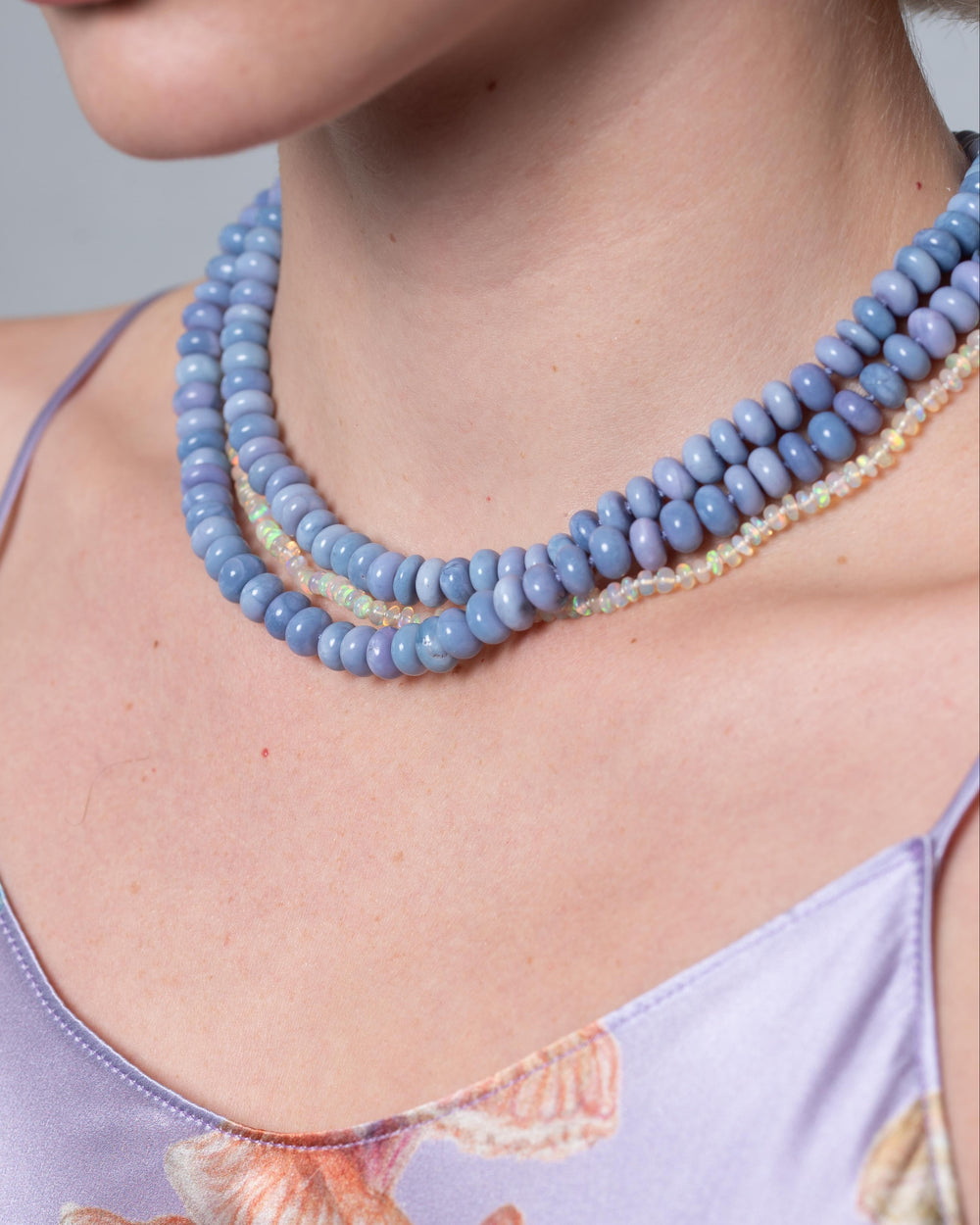 Lavender Fields Opal Necklace by Encirkled Jewelry - At Present Jewelry