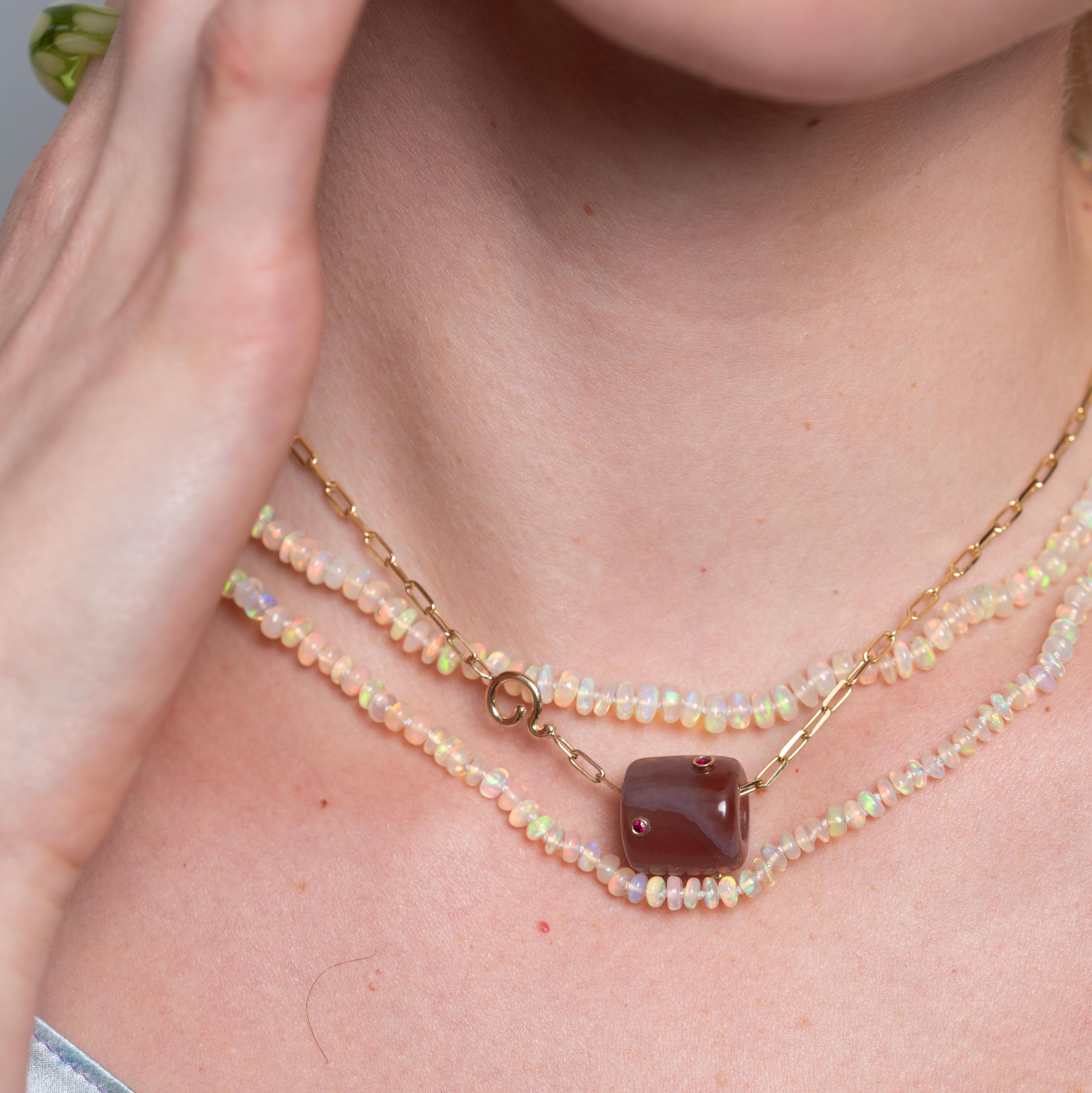 Twilight Opal Necklace by Encirkled Jewelry - At Present Jewelry