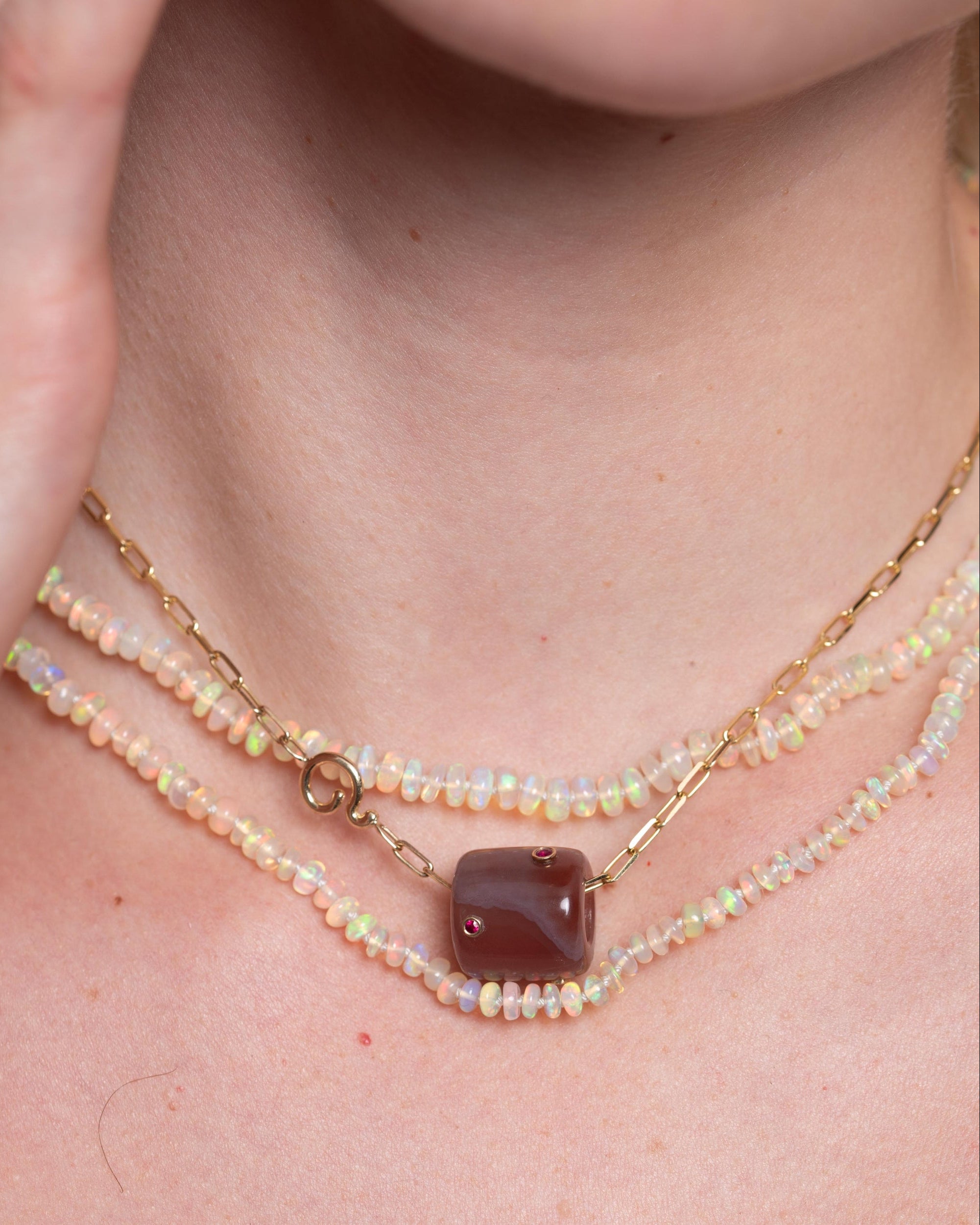 Twilight Opal Necklace by Encirkled Jewelry - At Present Jewelry