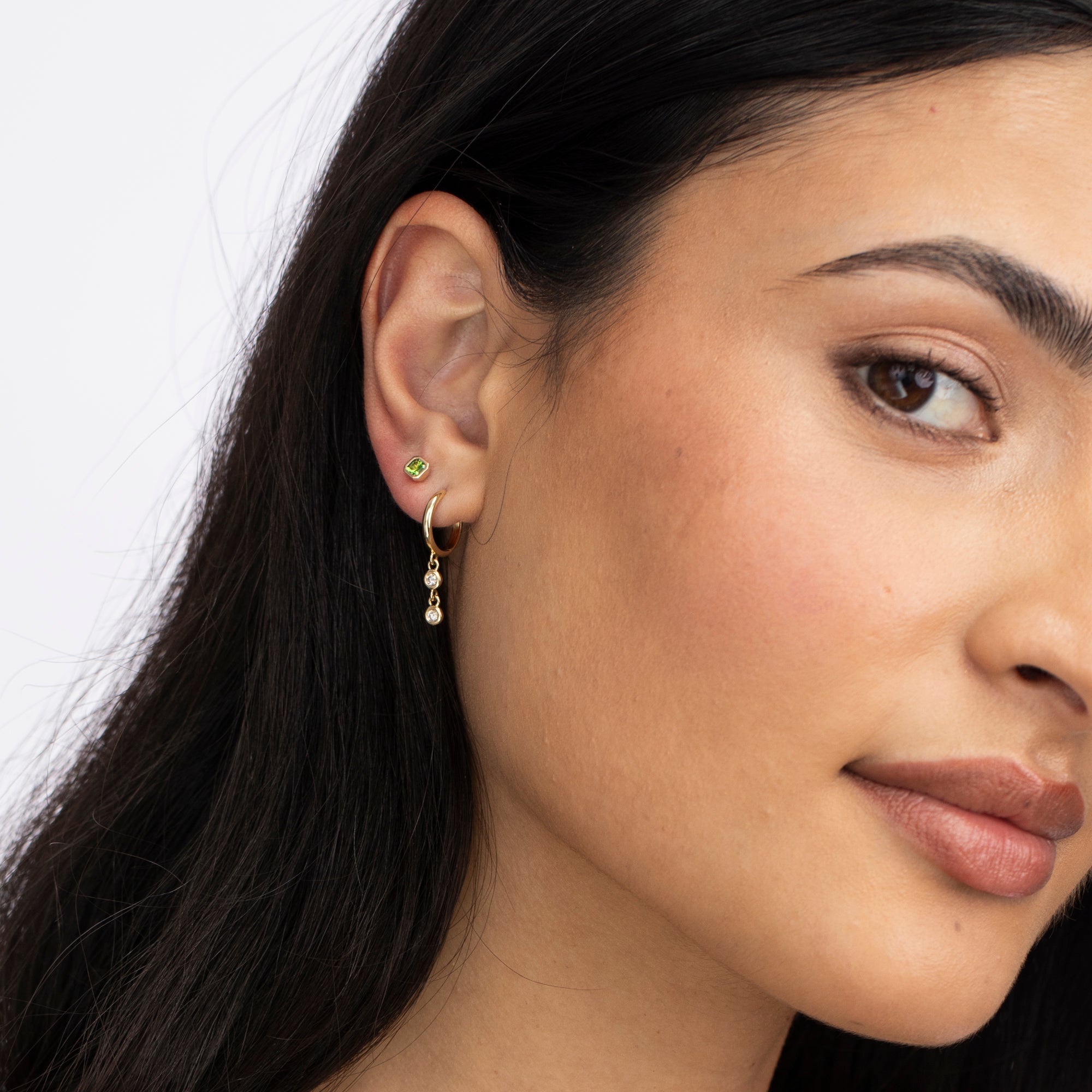 Petite Fern Asscher Studs by Ariel Gordon Jewelry - At Present Jewelry